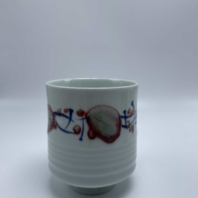 Teebecher, Jingdezhen Porzellan, blauer und roter Dekor