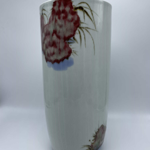 Vase, Jingdezhen Porzellan, roter Dekor